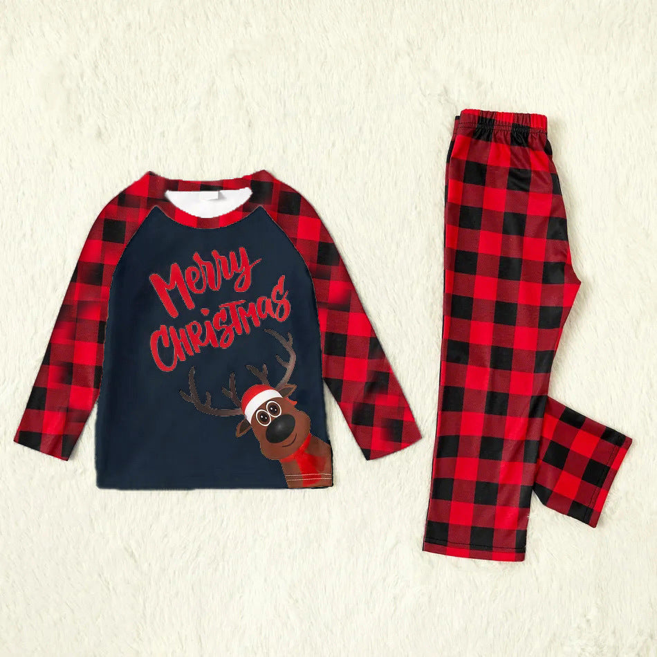 Winter New Holiday 2025 Women's Popular Cartoon Print Christmas Family Matching Outfits Long-Sleeve Casual Suits Order